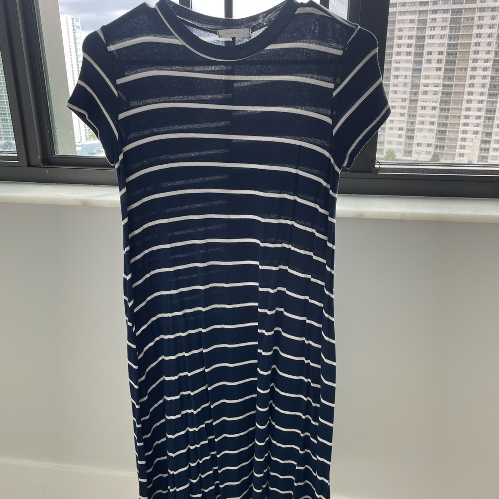 Blue And White Striped Dress